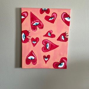 “Heart Eyes” painted by Mildred Morales